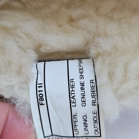 UGG Ansley Women's Brown Suede Slippers with Sheepskin Lining 8 - Picture 11 of 12